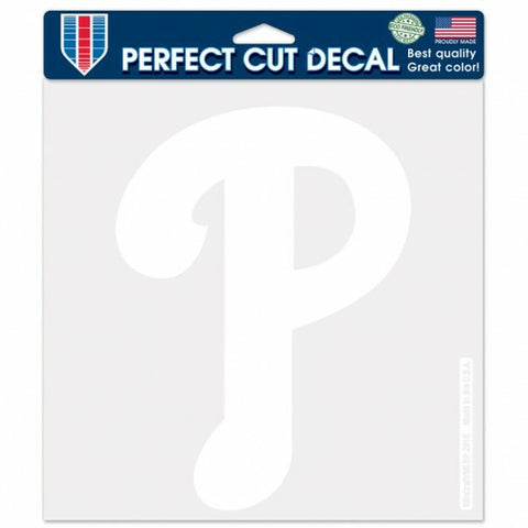 ~Philadelphia Phillies Decal 8x8 Perfect Cut White - Special Order~ backorder