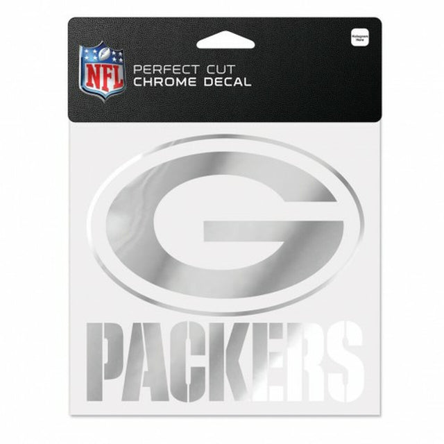 Green Bay Packers Decal 6x6 Perfect Cut Chrome