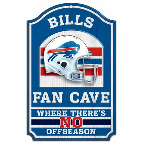 Buffalo Bills Wood Sign - 11"x17" Fan Cave Design