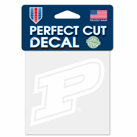 ~Purdue Boilermakers Decal 4x4 Perfect Cut White - Special Order~ backorder