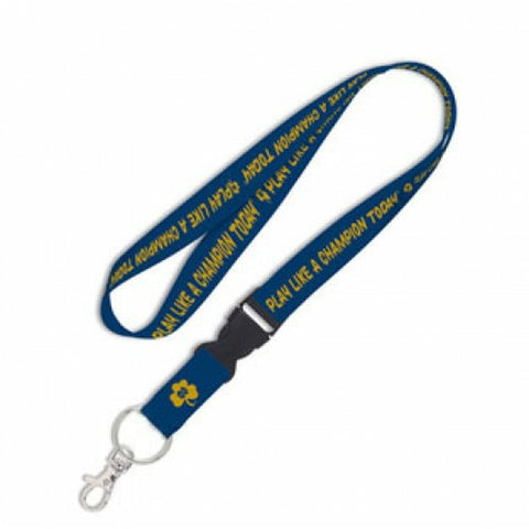 ~Notre Dame Fighting Irish Lanyard with Detachable Buckle - P.L.A.C.T - Navy~ backorder