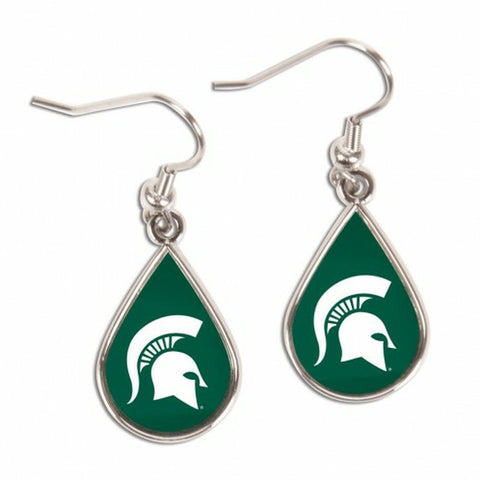 ~Michigan State Spartans Earrings Tear Drop Style - Special Order~ backorder
