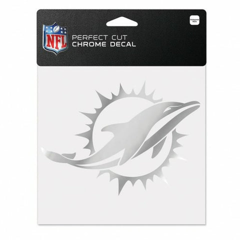 ~Miami Dolphins Decal 6x6 Perfect Cut Chrome - Special Order~ backorder