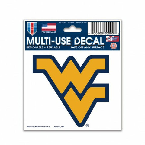 West Virginia Mountaineers Decal 3x4 Multi Use Color