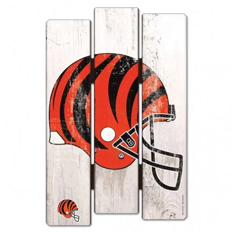 Cincinnati Bengals Sign 11x17 Wood Fence Style - Special Order