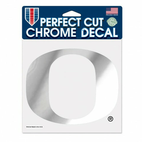 ~Oregon Ducks Decal 6x6 Perfect Cut Chrome - Special Order~ backorder