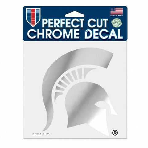 ~Michigan State Spartans Decal 6x6 Perfect Cut Chrome - Special Order~ backorder