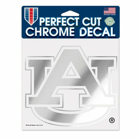 Auburn Tigers Decal 6x6 Perfect Cut Chrome