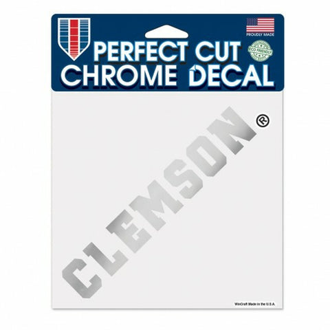 ~Clemson Tigers Decal 6x6 Perfect Cut Chrome - Special Order~ backorder
