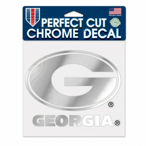 ~Georgia Bulldogs Decal 6x6 Perfect Cut Chrome~ backorder