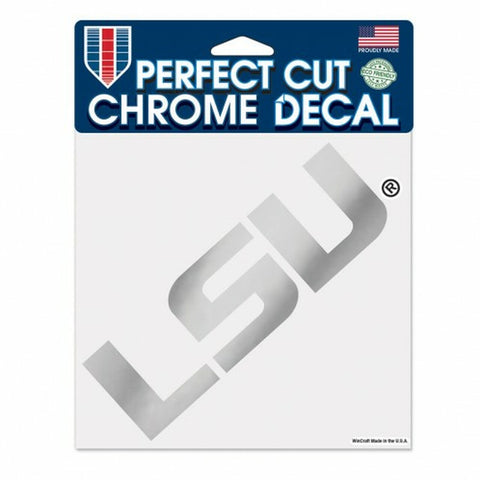 LSU Tigers Decal 6x6 Perfect Cut Chrome