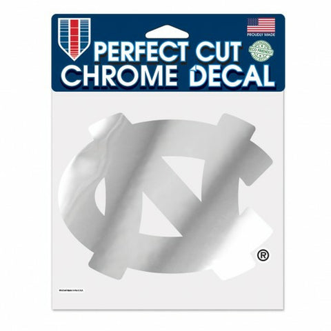 ~North Carolina Tar Heels Decal 6x6 Perfect Cut Chrome - Special Order~ backorder