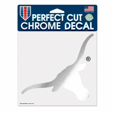 Texas Longhorns Decal 6x6 Perfect Cut Chrome