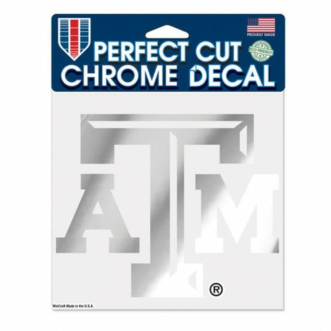 ~Texas A&M Aggies Decal 6x6 Perfect Cut Chrome - Special Order~ backorder