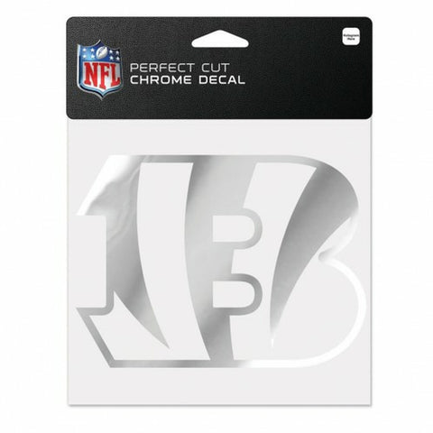 ~Cincinnati Bengals Decal 6x6 Perfect Cut Chrome - Special Order~ backorder