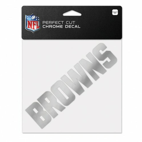 Cleveland Browns Decal 6x6 Perfect Cut Chrome
