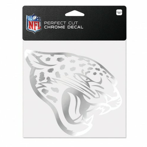 Jacksonville Jaguars Decal 6x6 Perfect Cut Chrome