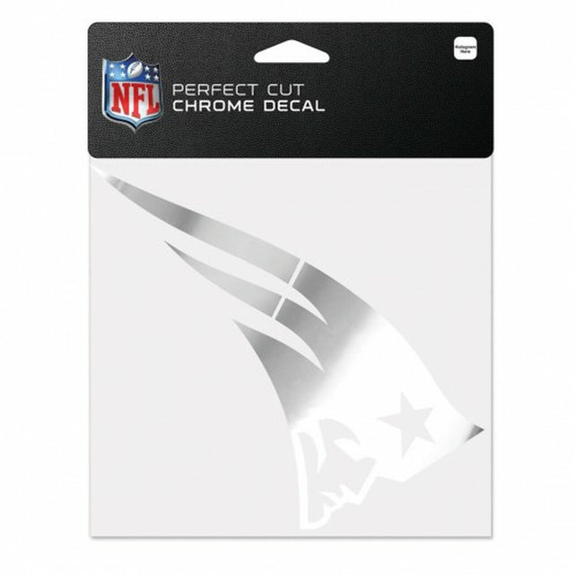 New England Patriots Decal 6x6 Perfect Cut Chrome