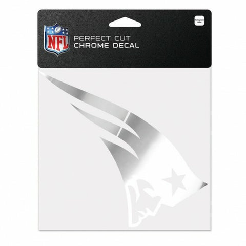 New England Patriots Decal 6x6 Perfect Cut Chrome