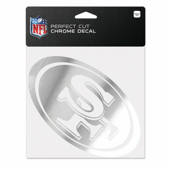 San Francisco 49ers Decal 6x6 Perfect Cut Chrome