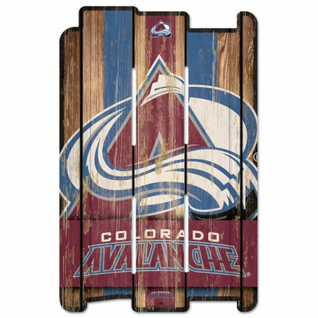 Colorado Avalanche Sign 11x17 Wood Fence Style