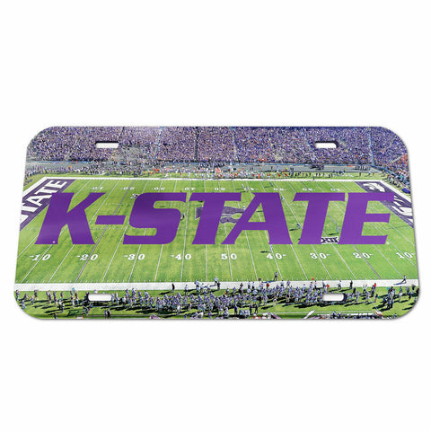 Kansas State Wildcats License Plate - Crystal Mirror - Football