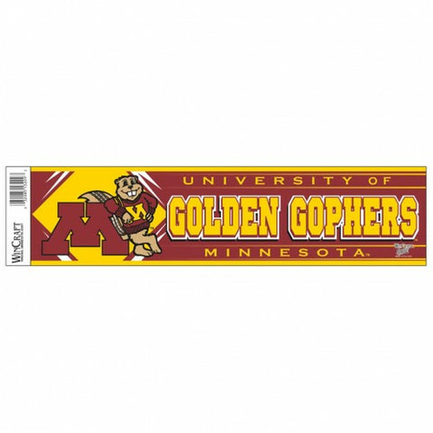 ~Minnesota Golden Gophers Decal 3x12 Bumper Strip Style - Special Order~ backorder