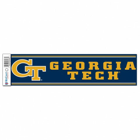 ~Georgia Tech Yellow Jackets Decal 3x12 Bumper Strip Style - Special Order~ backorder
