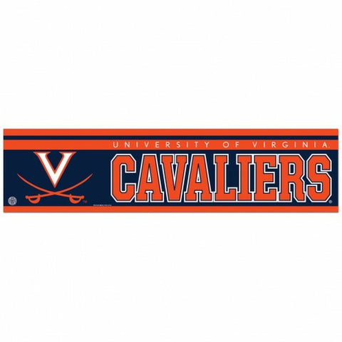 ~Virginia Cavaliers Decal 3x12 Bumper Strip Style - Special Order~ backorder