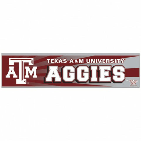 ~Texas A&M Aggies Decal 3x12 Bumper Strip Style - Special Order~ backorder