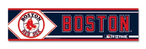 ~Boston Red Sox Decal 3x12 Bumper Strip Style Alternate Design CO~ backorder