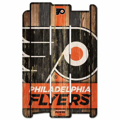 Philadelphia Flyers Sign 11x17 Wood Fence Style