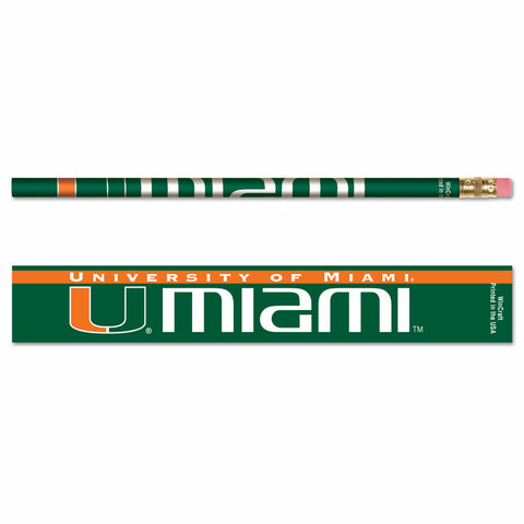 ~Miami Hurricanes Pencil 6 Pack - Special Order~ backorder