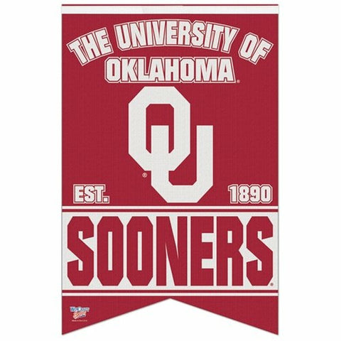 ~Oklahoma Sooners Banner 17x26 Pennant Style Premium Felt~ backorder