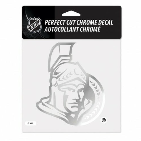 ~Ottawa Senators Decal 6x6 Perfect Cut Chrome - Special Order~ backorder