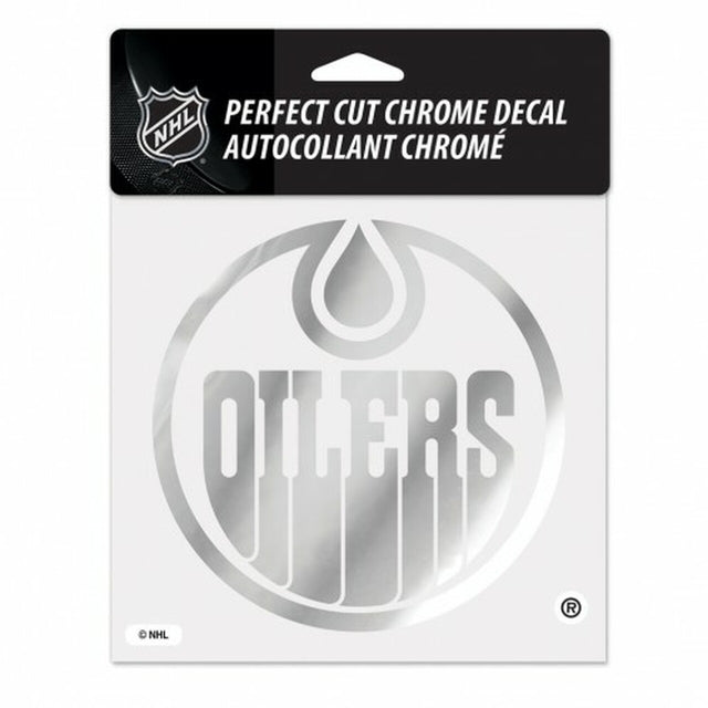 Edmonton Oilers Decal 6x6 Perfect Cut Chrome