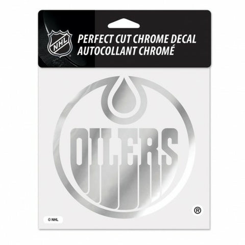 ~Edmonton Oilers Decal 6x6 Perfect Cut Chrome - Special Order~ backorder