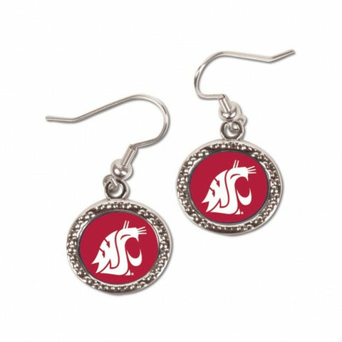 ~Washington State Cougars Earrings Round Style - Special Order~ backorder