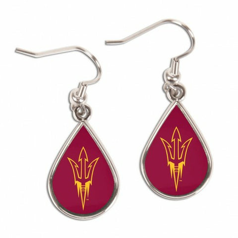 ~Arizona State Sun Devils Earrings Tear Drop Style~ backorder
