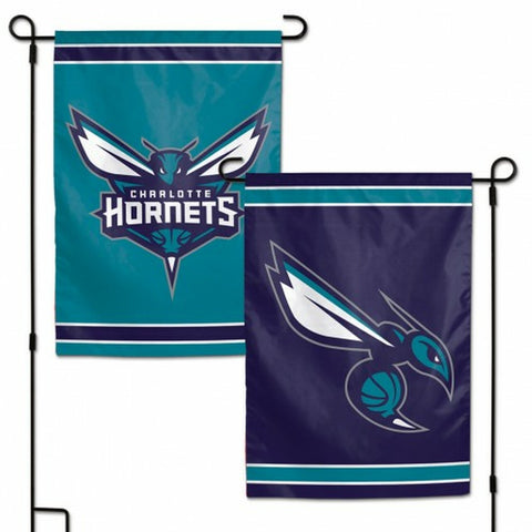 ~Charlotte Hornets Flag 12x18 Garden Style 2 Sided - Special Order~ backorder