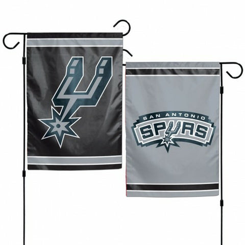 San Antonio Spurs Flag 12x18 Garden Style 2 Sided - Special Order
