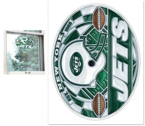 New York Jets Decal 11x17 Multi Use stained Glass Style
