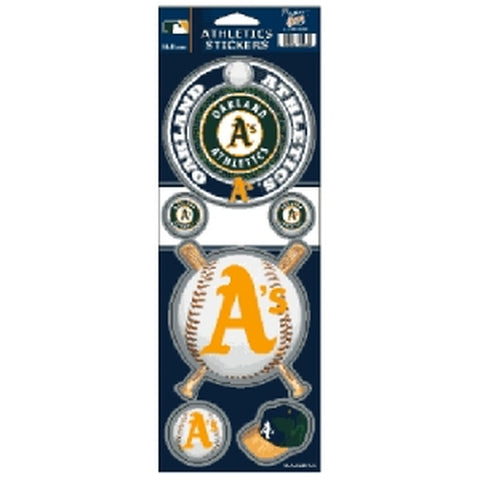 Oakland Athletics Decal 4x11 Die Cut Prismatic Style - Special Order