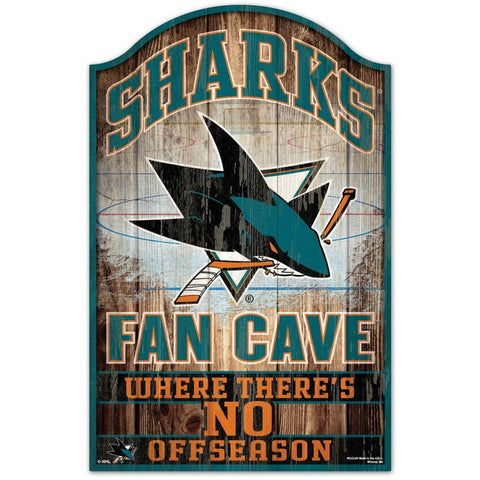 ~San Jose Sharks Sign 11x17 Wood Fan Cave Design - Special Order~ backorder