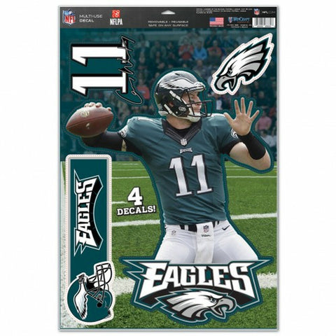 ~Philadelphia Eagles Decal 11x17 Multi Use Carson Wentz - Special Order~ backorder