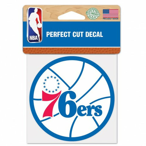 Philadelphia 76ers Decal 4x4 Perfect Cut Color