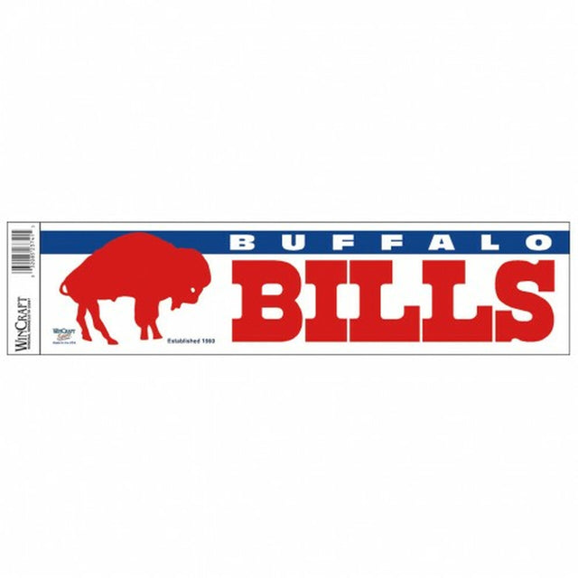 Calcomanía de Buffalo Bills de 3 x 12 pulgadas, estilo de tira para parachoques, diseño de logotipo clásico