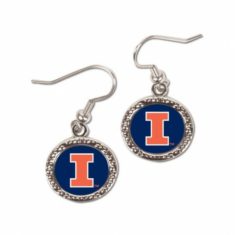 ~Illinois Fighting Illini Earrings Round Style - Special Order~ backorder
