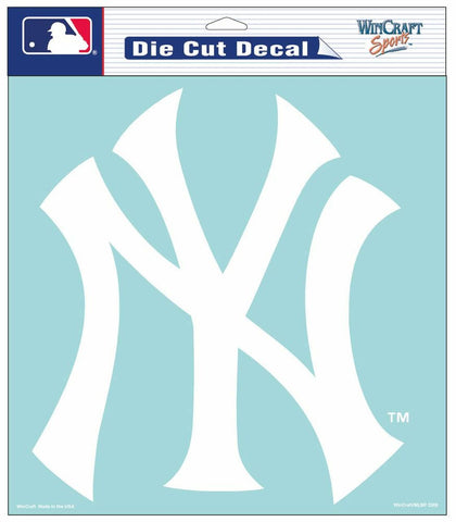 ~New York Yankees Decal 8x8 Die Cut White~ backorder