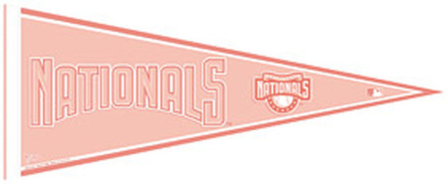 Banderín de los Washington Nationals de 12 x 30 en color rosa